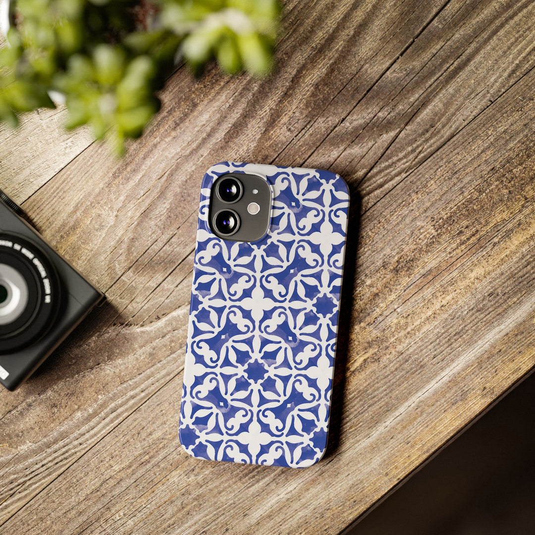 Slim Blue Mosaic Gift for Her Cute Phone Cases for Iphone 16 Case | iPhone 15 Case | iPhone 15 Pro Max Case, Iphone 14, Iphone 14 Pro Max, Iphone 13, 11,10,8,7 - Studio40ParkLane