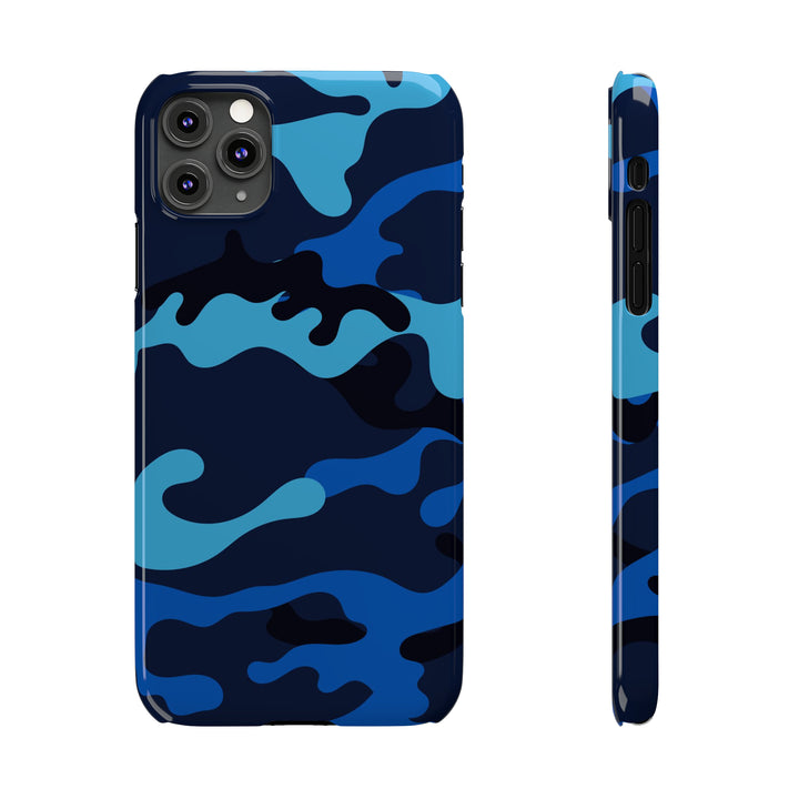 Slim Cute Phone Cases for Iphone - | iPhone 15 Case | iPhone 15 Pro Max Case, Iphone 14 Case, Iphone 14 Pro Max, Iphone 13, Blue Camouflage - Studio40ParkLane