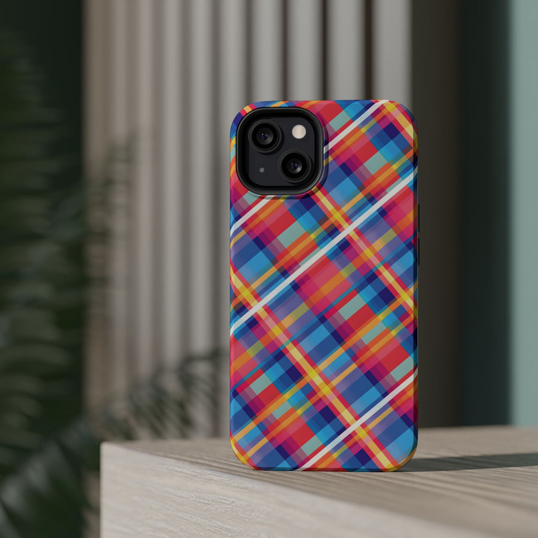 Checkered Plaid Magsafe Gift for Her Cute Phone Case for Iphone, | iPhone 16 | iPhone 15 Pro Max, Iphone 14 Pro Max, 13 12 11 10 9 8 7 - Studio40ParkLane