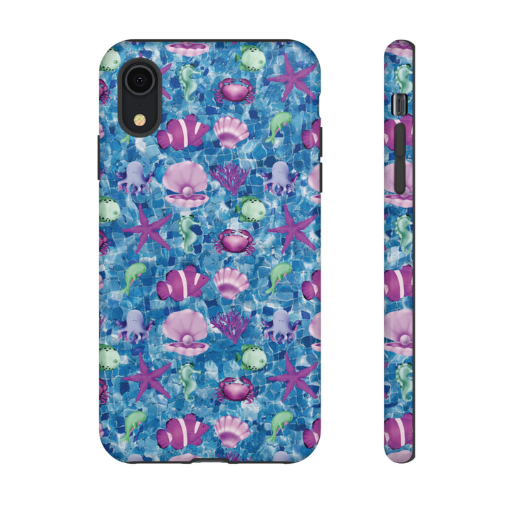 Cute IPhone Case | Blue Pink Under The Sea, iPhone 15 Case | iPhone 15 Pro Case, Iphone 14 Case, Iphone 14 Pro Max Case, Protective Iphone Case - Studio40ParkLane