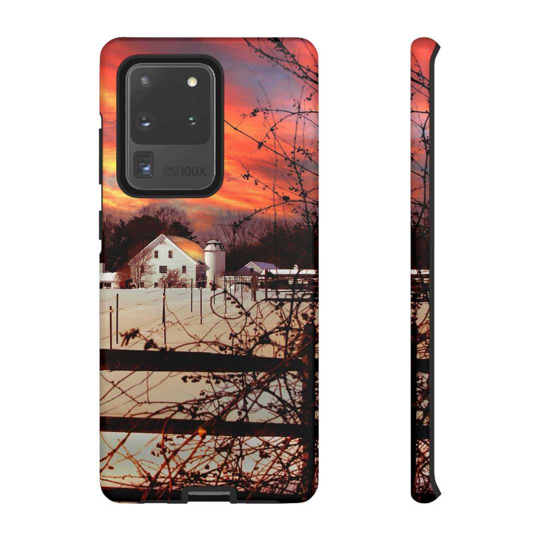 Cute Samsung Phone Case | Aesthetic Samsung Phone Case | Galaxy S23, S22, S21, S20 | Winter Sunset, Protective Phone Case - Studio40ParkLane