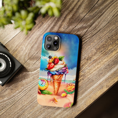 Slim Summer Ice Cream Cone Slim Cute Phone Cases for Iphone  | iPhone 15 Case | iPhone 15 Pro Max Case, Iphone 14, Iphone 14 Pro Max, Iphone 13