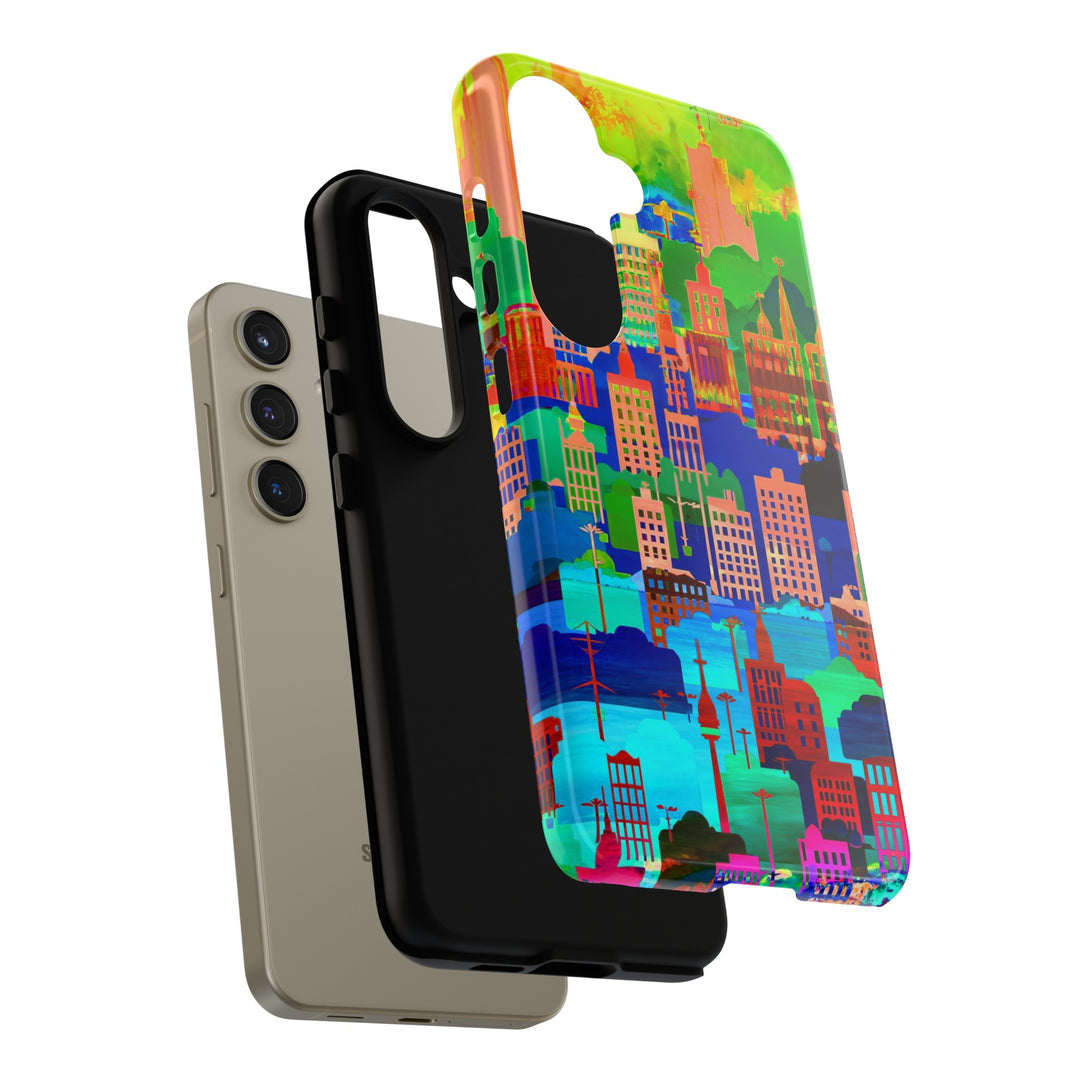 Cute Samsung Case | Cool Iphone Case | Summer City Skyline, Samsung S24, S23, S22, S21, IPhone 15 Case | Iphone 14 Case, Iphone 13 Case - Studio40ParkLane