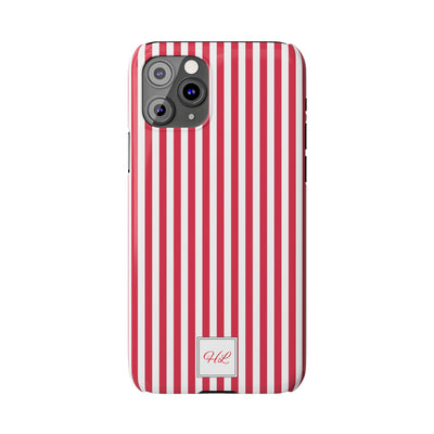 Slim Custom Personalized Winterberry Red Striped Phone Case for Iphone 17 - | iPhone 16 Pro Max Case | iPhone 15 Case Iphone 14 13 12 11 10 9 8 - Studio40ParkLane