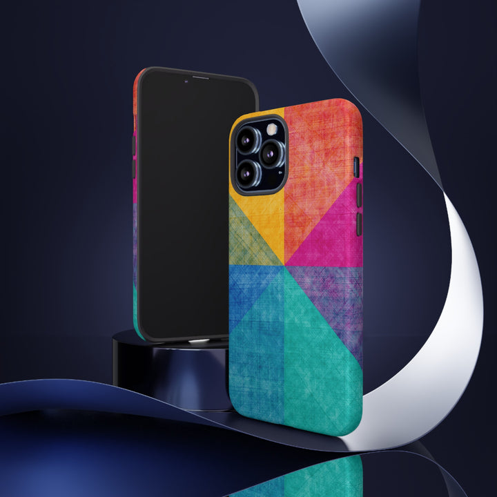 Impact Resistant, Colored Shapes, Cute Phone Cases for Samsung S24, S23, S22, S21, IPhone 15 pro Iphone 14 pro Iphone 13 IPhone 12 Iphone 11 - Studio40ParkLane