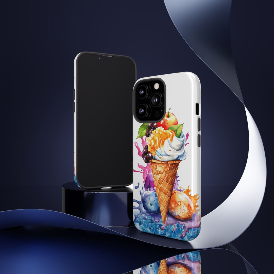 Impact Resistant, Summer Ice Cream Cone, Cute Phone Cases for Samsung S24, S23, S22, S21, IPhone 15 pro Iphone 14 pro Iphone 13 IPhone 12 Iphone 11 - Studio40ParkLane