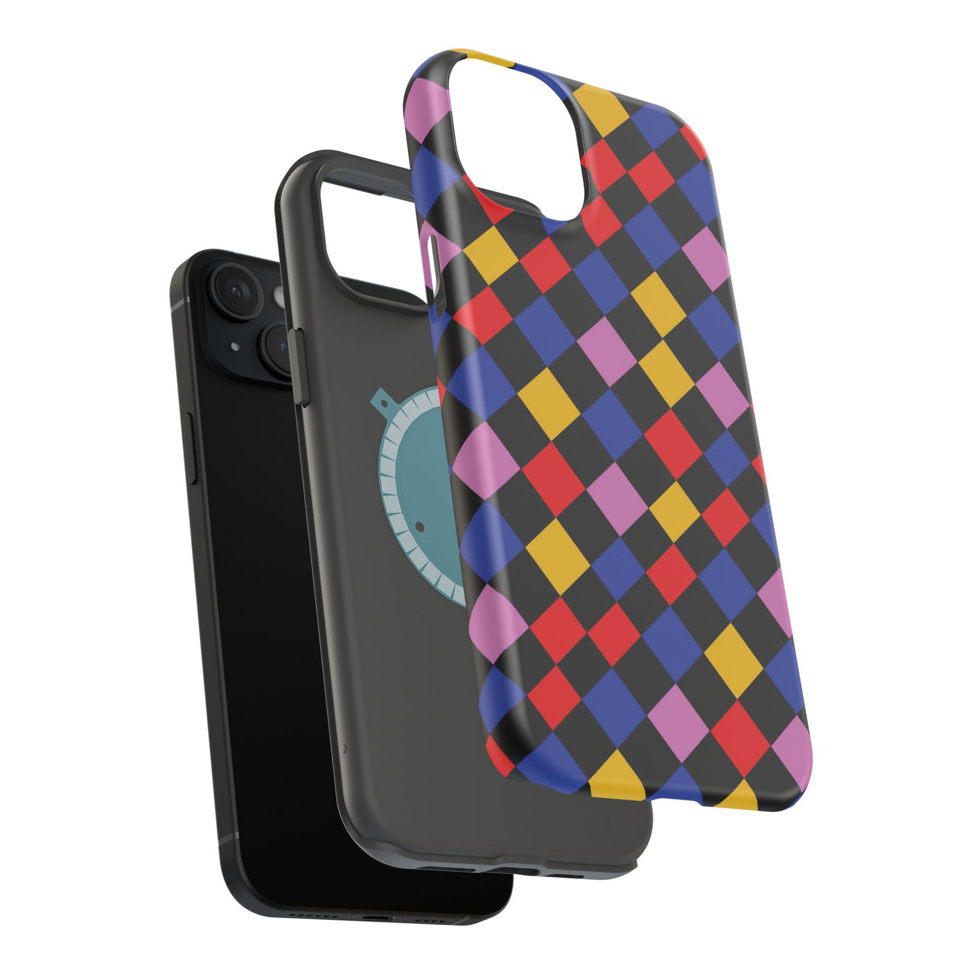 Aesthetic Colorful Checkerboard Tough Magsafe Phone Case - For iPhone 17 Pro Max iPhone 16 Pro iPhone 15 Iphone 14 Plus 13 Pro 12 11 Gift - Studio40ParkLane