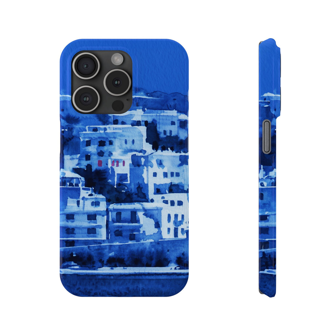 Slim Cute Phone Cases for Iphone | iPhone 15 Case | iPhone 15 Pro Max Case, Iphone 14, Iphone 14 Pro Max, Iphone 13, Greek Island Blue - Studio40ParkLane