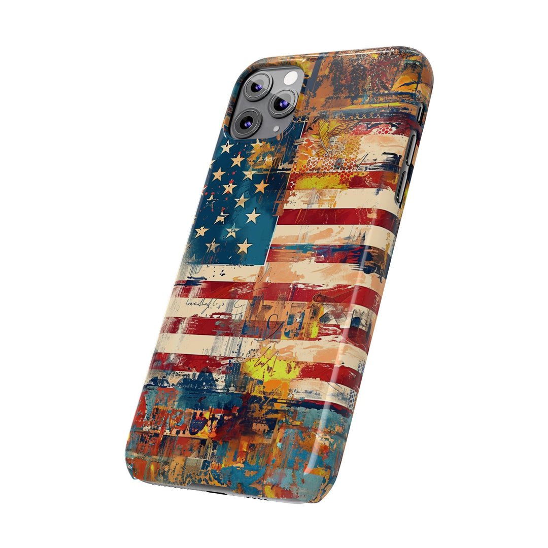 Slim Cute Phone Cases for Iphone | iPhone 15 Case | iPhone 15 Pro Max Case, Iphone 14, Iphone 14 Pro Max, Iphone 13, US Flag Abstract - Studio40ParkLane