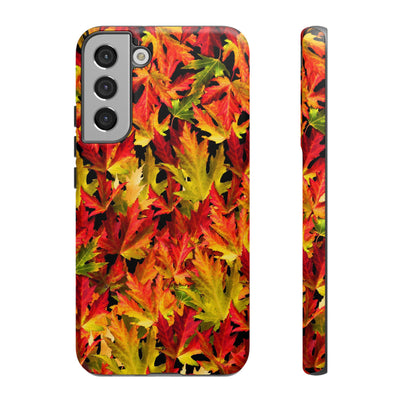 Fall Leaves Impact Resistant, Cute Phone Cases for Samsung S24, S23, S22, S21, IPhone 15 pro Iphone 14 pro Iphone 13 IPhone 12 Iphone 11