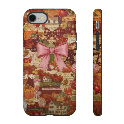 New England Fall Coquette Collage Tough Premium Phone Case - For iPhone 16 Pro Max iPhone 15 Pro iPhone Iphone 14 Plus 13 Pro 12 11 10 XR XS