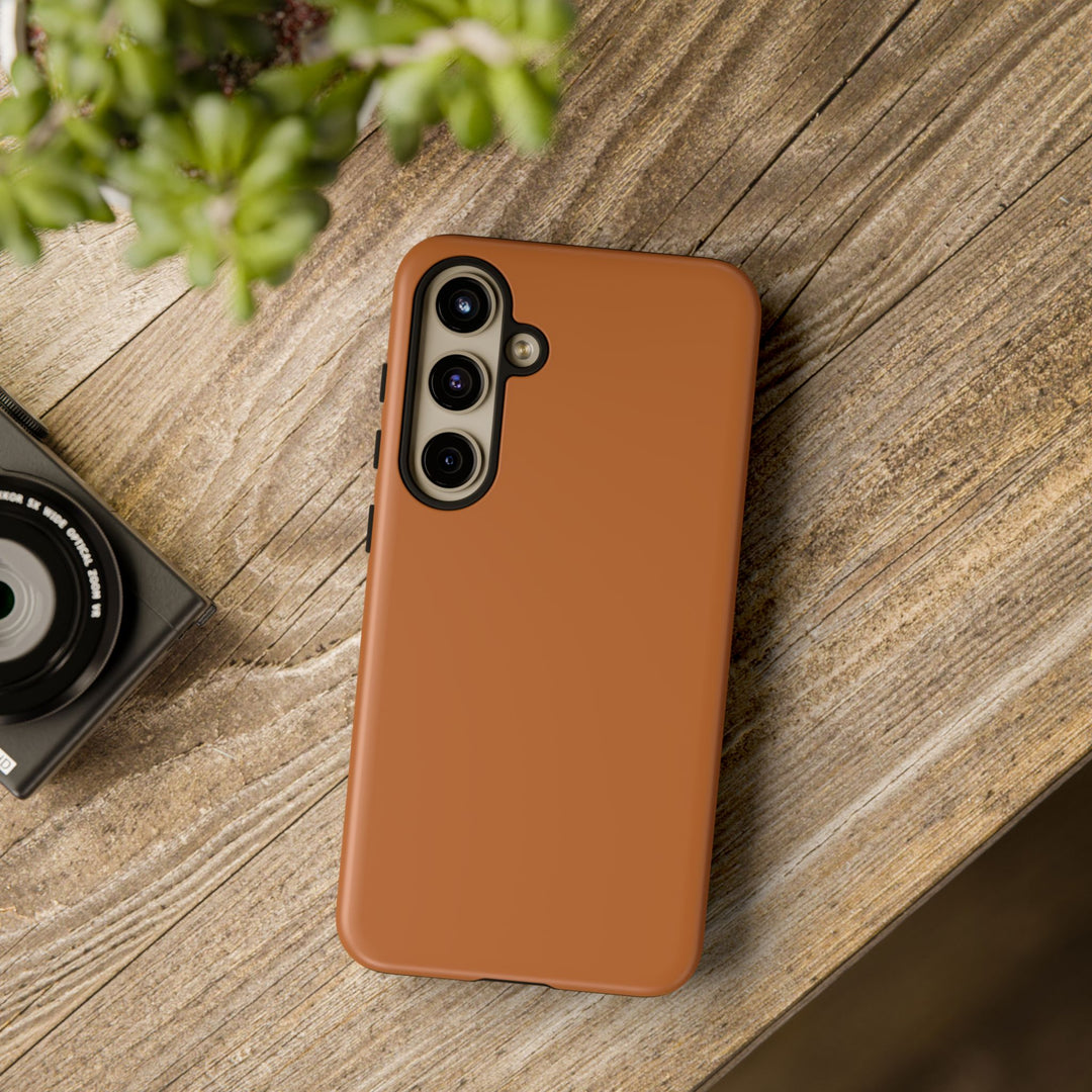 Premium Tough Rusty Brown Orange Gift for Her Cute Phone Cases for Samsung S25 S24, S23, S22, S21, Iphone, 16, 15, 14, 13 Pro Max Ultra - Studio40ParkLane