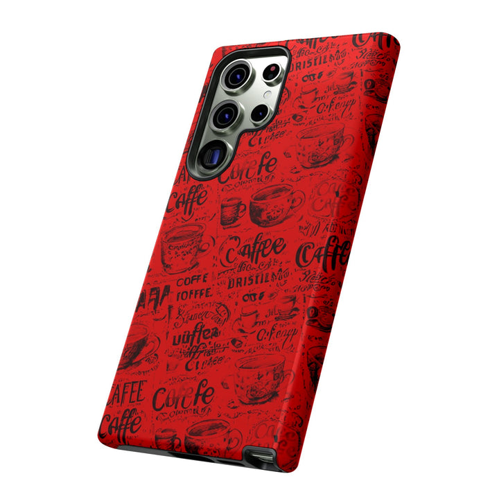 Cute Samsung Phone Case | Aesthetic Samsung Phone Case | Galaxy S23, S22, S21, S20 | Red Black Coffee, Protective Phone Case - Studio40ParkLane