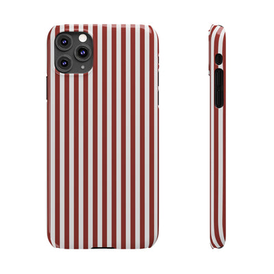Slim Farmhouse Red Striped Cute Phone Case for Iphone 16 - | iPhone 15 Pro Max Case | iPhone 14 Case Iphone 13 12 11 10 9 8 7 Gift for Her - Studio40ParkLane