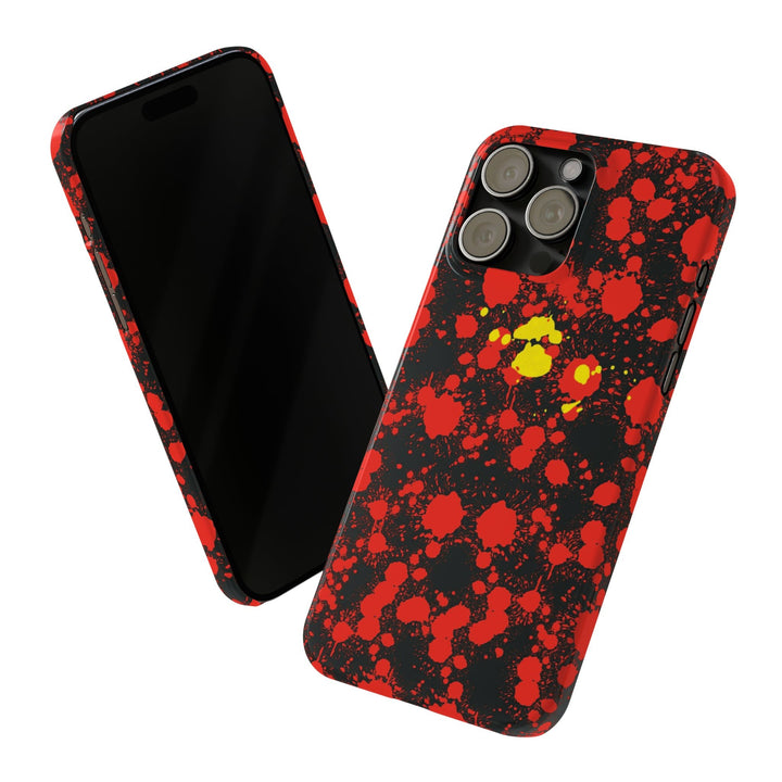 Slim Cute Phone Cases for Iphone - | iPhone 15 Case | iPhone 15 Pro Max Case, Iphone 14 Case, Iphone 14 Pro Max, Iphone 13, Red Yellow Paint Splash - Studio40ParkLane