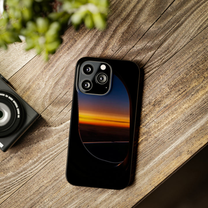 Slim Cute Phone Cases for Iphone - | iPhone 15 Case | iPhone 15 Pro Max Case, Iphone 14 Case, Iphone 14 Pro Max, Iphone 13, Airplane Window Sunset - Studio40ParkLane