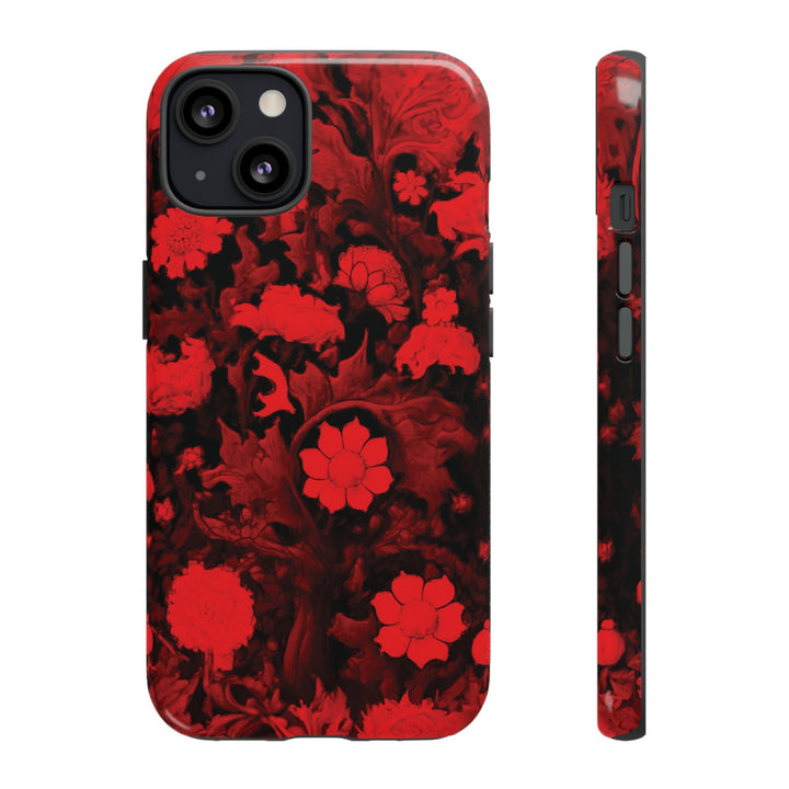 Cool Phone Case | Red Flowers, For iPhone 15 Case | iPhone 15 Pro Case, Iphone 14 Case, Iphone 14 Pro Max Case, Protective Iphone Case - Studio40ParkLane