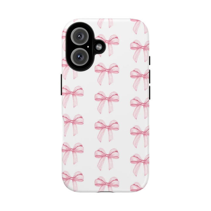 Pink Bows Cute Phone Case, for IPhone 16 Pro Max | Iphone 15, Iphone 14, IPhone 13 Case, 11 8 7, Samsung Galaxy S24, S23, S22, S21, 2 Layer Protection - Studio40ParkLane