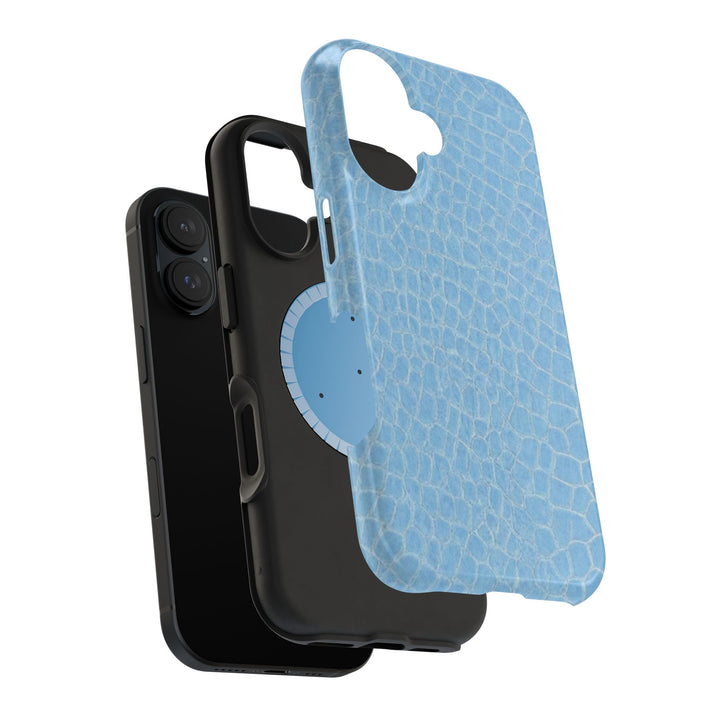 Non Leather Blue Color Pattern Magsafe Cute Phone Case for Iphone Gift for Her, | iPhone 15 Case | iPhone 15 Pro Max Case, Iphone 14, Iphone 14 Pro Max, Iphone 13, Iphone 16 - Studio40ParkLane