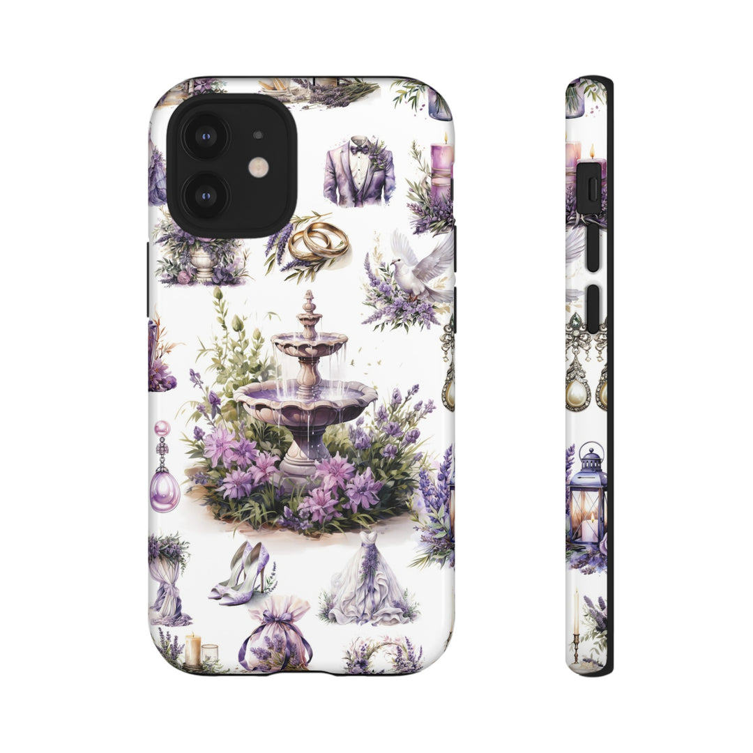 Impact Resistant, Lavender Wedding, Cute Phone Cases for Samsung S24, S23, S22, S21, IPhone 15 pro Iphone 14 pro Iphone 13 IPhone 12 Iphone 11 - Studio40ParkLane