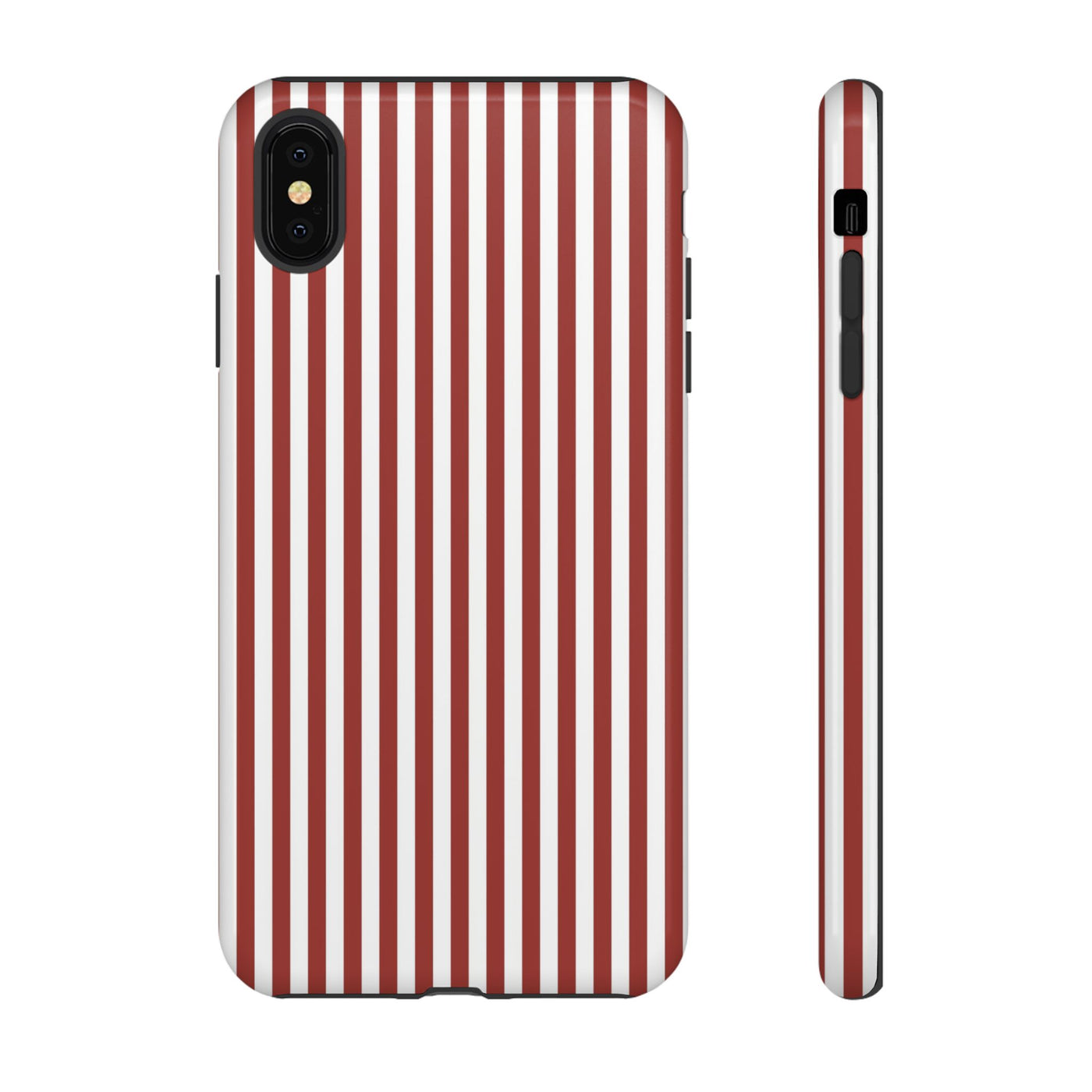 Tough Premium Red Stripes Phone Case Gift for Her - For Apple iPhone 16 Pro Max 16e iPhone 15 Pro iPhone Iphone 14 Plus 13 Pro 12 SE XR - Studio40ParkLane