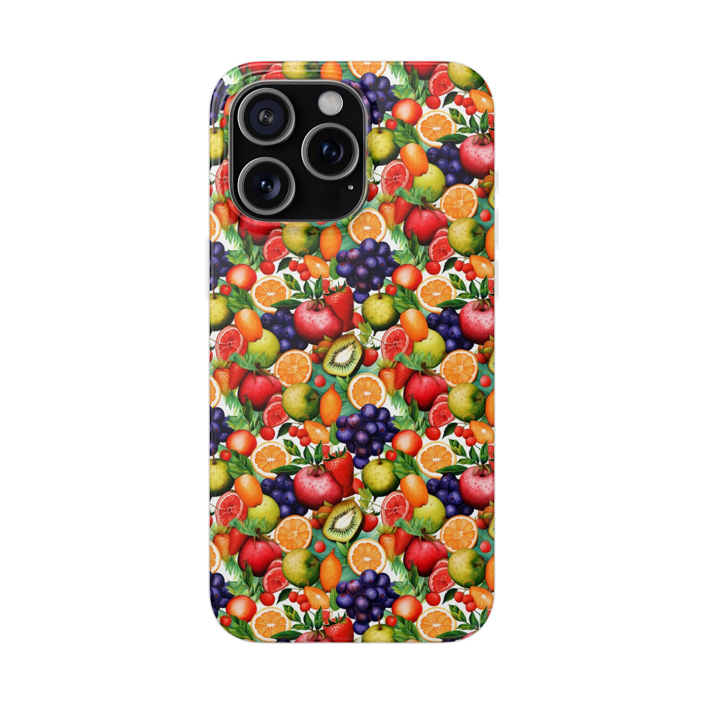 Cute Flexi Phone Cases, Summer Fruit Mix, Compatible with Samsung Galaxy S23, Samsung S22, Samsung S21, Samsung S20, Galaxy S20 Ultra