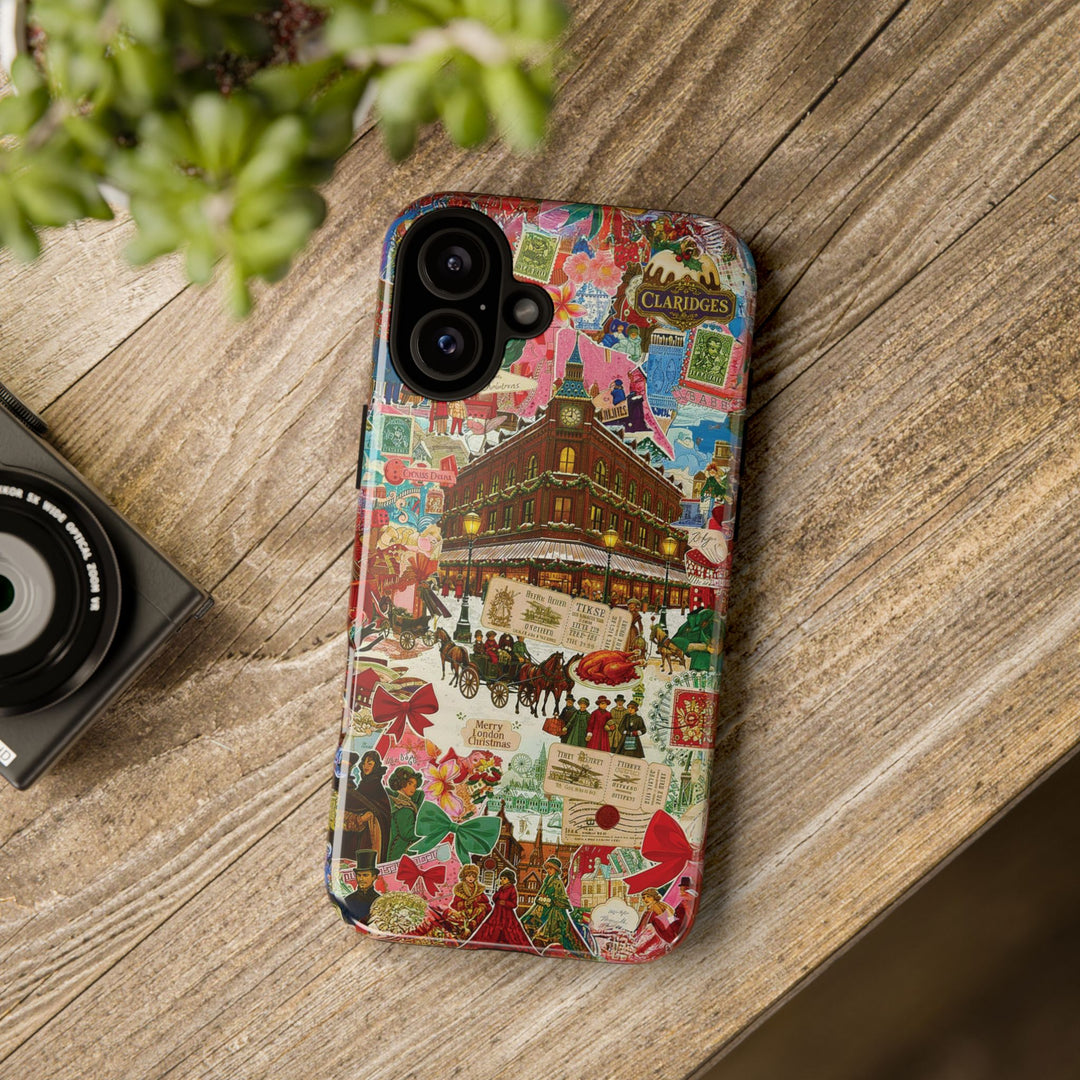 Aesthetic Tough London Coquette Collage Premium Phone Case - For iPhone 17 Pro Max iPhone 16 Pro iPhone 15 Iphone 14 Plus 13 Pro 12 11 10 XR - Studio40ParkLane
