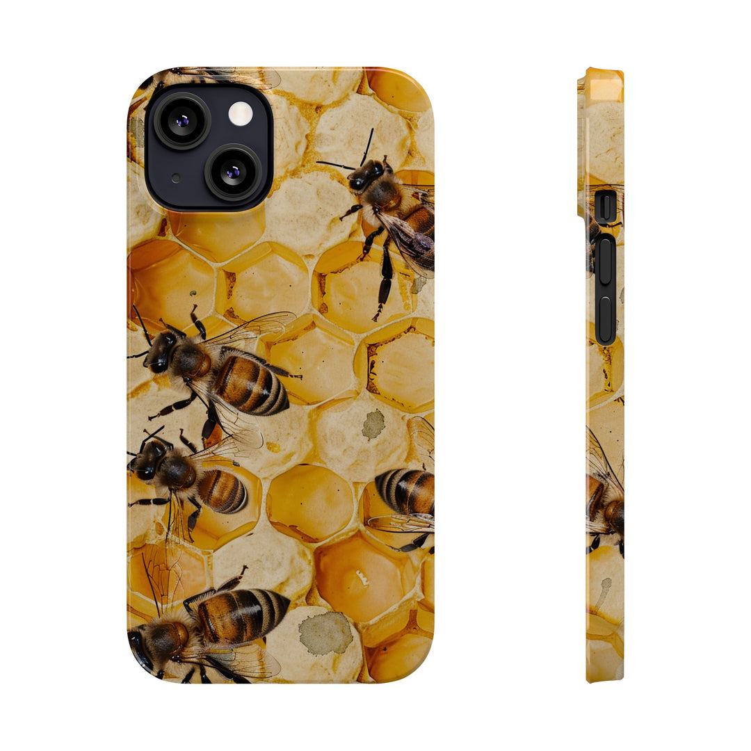 Slim Cute Phone Cases for Iphone - | iPhone 15 Case | iPhone 15 Pro Max Case, Iphone 14 Case, Iphone 14 Pro Max, Iphone 13, Summer Honey Bees - Studio40ParkLane
