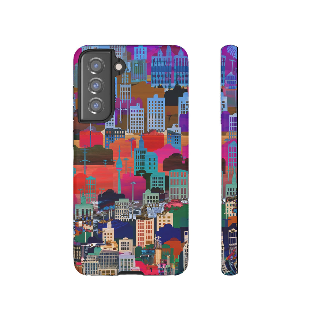 Cute Samsung Case | Cool Iphone Case | Summer City Skyline, Samsung S24, S23, S22, S21, IPhone 15 Case | Iphone 14 Case, Iphone 13 Case - Studio40ParkLane