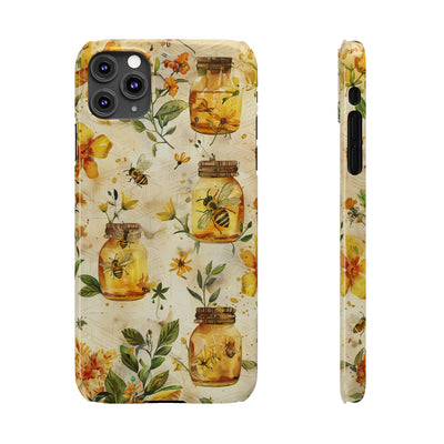 Slim Cute Phone Cases for Iphone  | iPhone 15 Case | iPhone 15 Pro Max Case, Iphone 14, Iphone 14 Pro Max, Iphone 13, Honey Bees Yellow