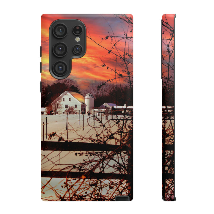 Cute Samsung Phone Case | Aesthetic Samsung Phone Case | Galaxy S23, S22, S21, S20 | Winter Sunset, Protective Phone Case - Studio40ParkLane