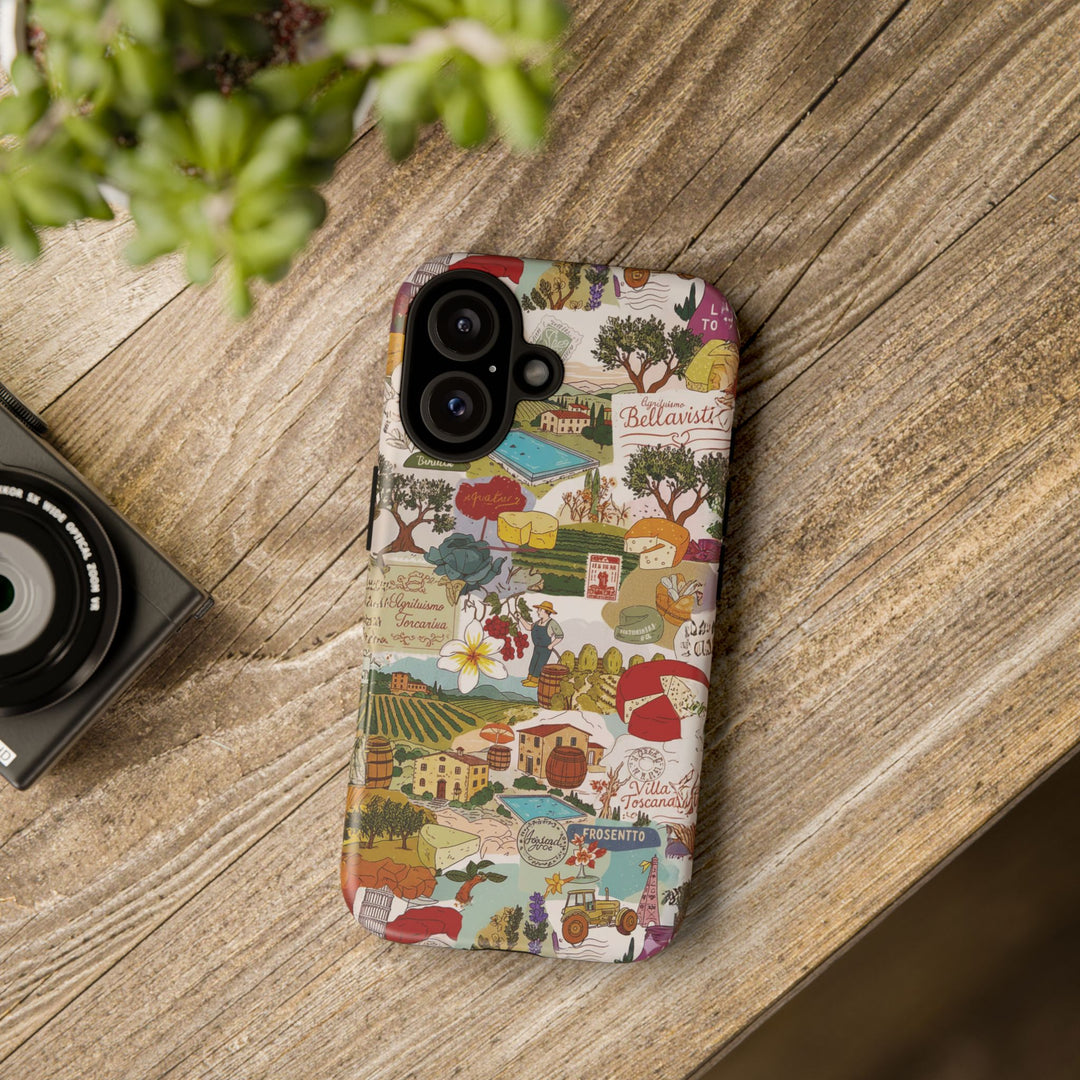 Italy Tuscany Coquette Collage Tough Premium Phone Case - For iPhone 17 Pro Max iPhone 16 Pro iPhone 15 Iphone 14 Plus 13 Pro 12 11 10 XR - Studio40ParkLane