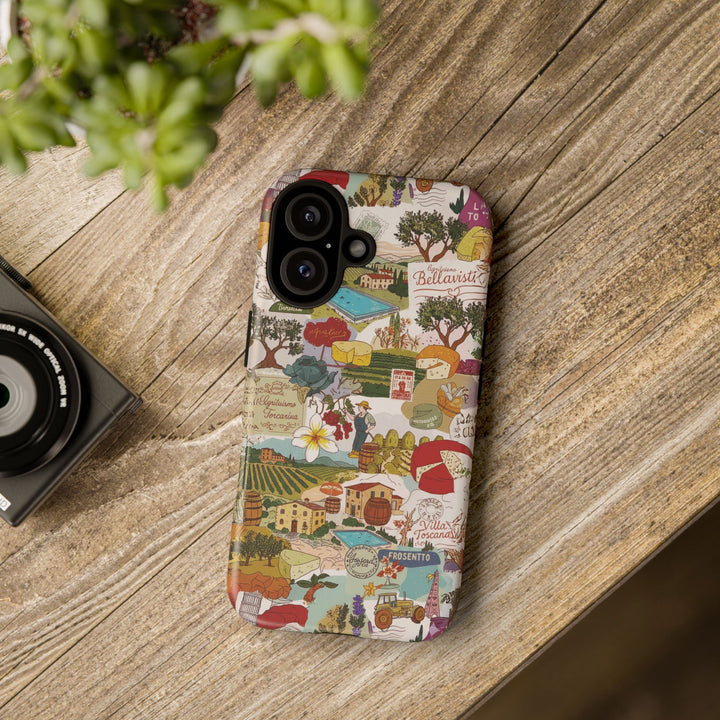 Italy Tuscany Coquette Collage Tough Premium Phone Case - For iPhone 17 Pro Max iPhone 16 Pro iPhone 15 Iphone 14 Plus 13 Pro 12 11 10 XR - Studio40ParkLane