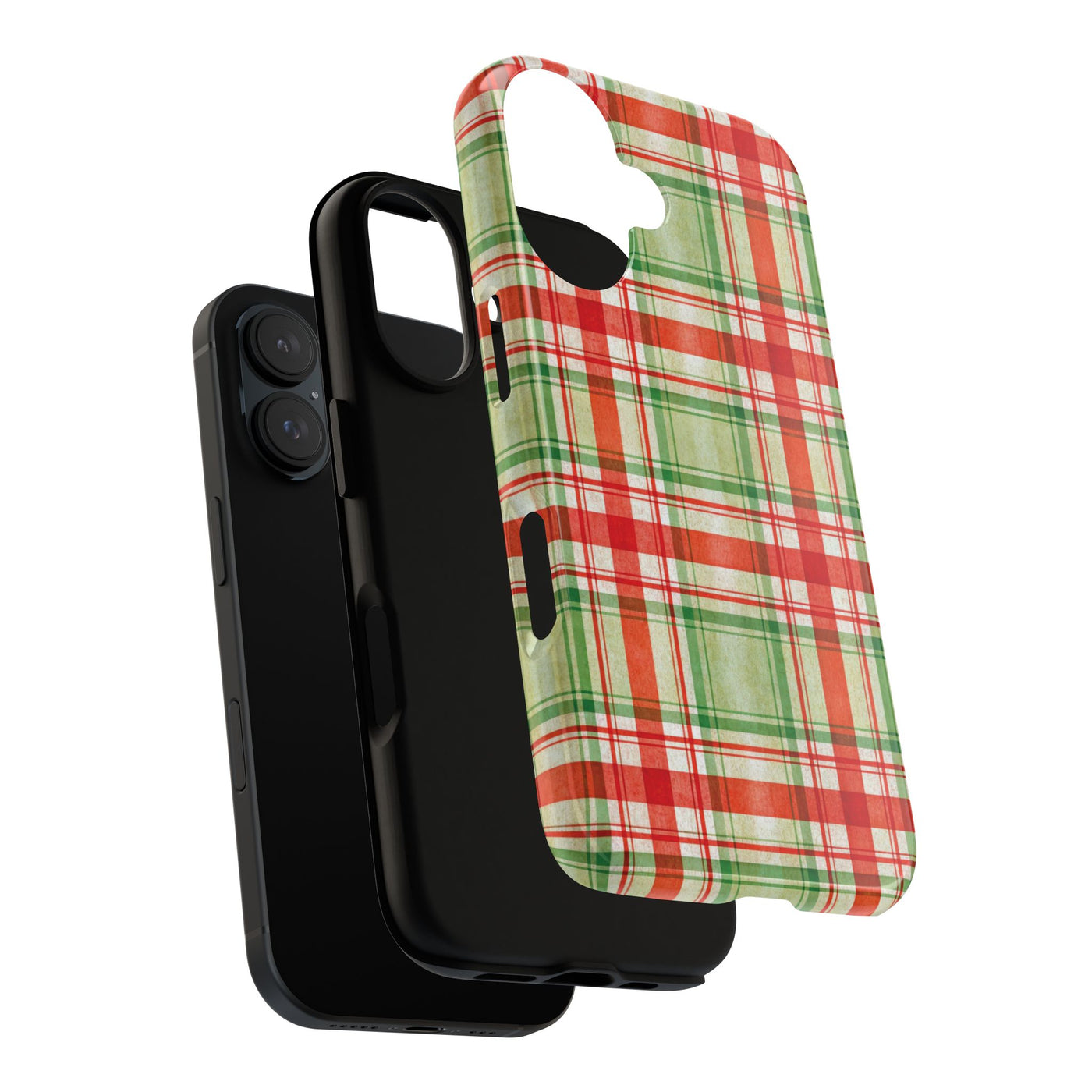 Aesthetic Tough Red Green Checkered Premium Phone Case - For iPhone 17 Pro Max iPhone 16 Pro iPhone 15 Iphone 14 Plus 13 Pro 12 11 10 XR XS - Studio40ParkLane