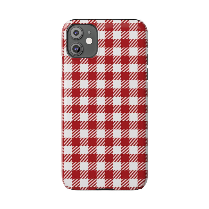 Slim Red Gingham Gift for Her Cute Phone Cases for Iphone 16 Pro Max | iPhone 15 Case | iPhone 15 Pro Max Case, Iphone 14, 13, 12, 11, 10, 8, 7 - Studio40ParkLane