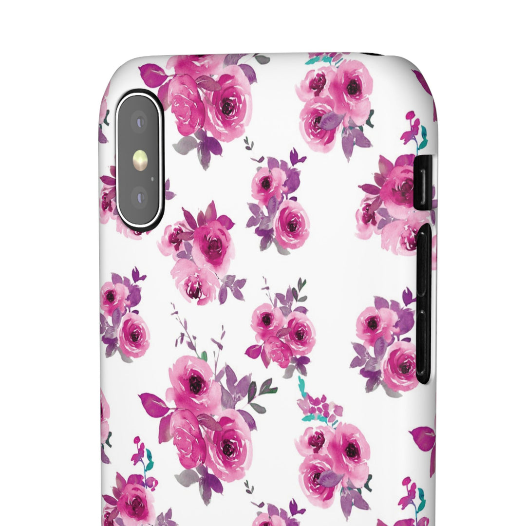 Sleek Snap Flowers Gift for Her Cute Phone Case for iPhone 16 15 14 13 12 11 X Xs Max Xr Pro Plus Samsung Galaxy S24 S23 S22 S21 S20 Ultra