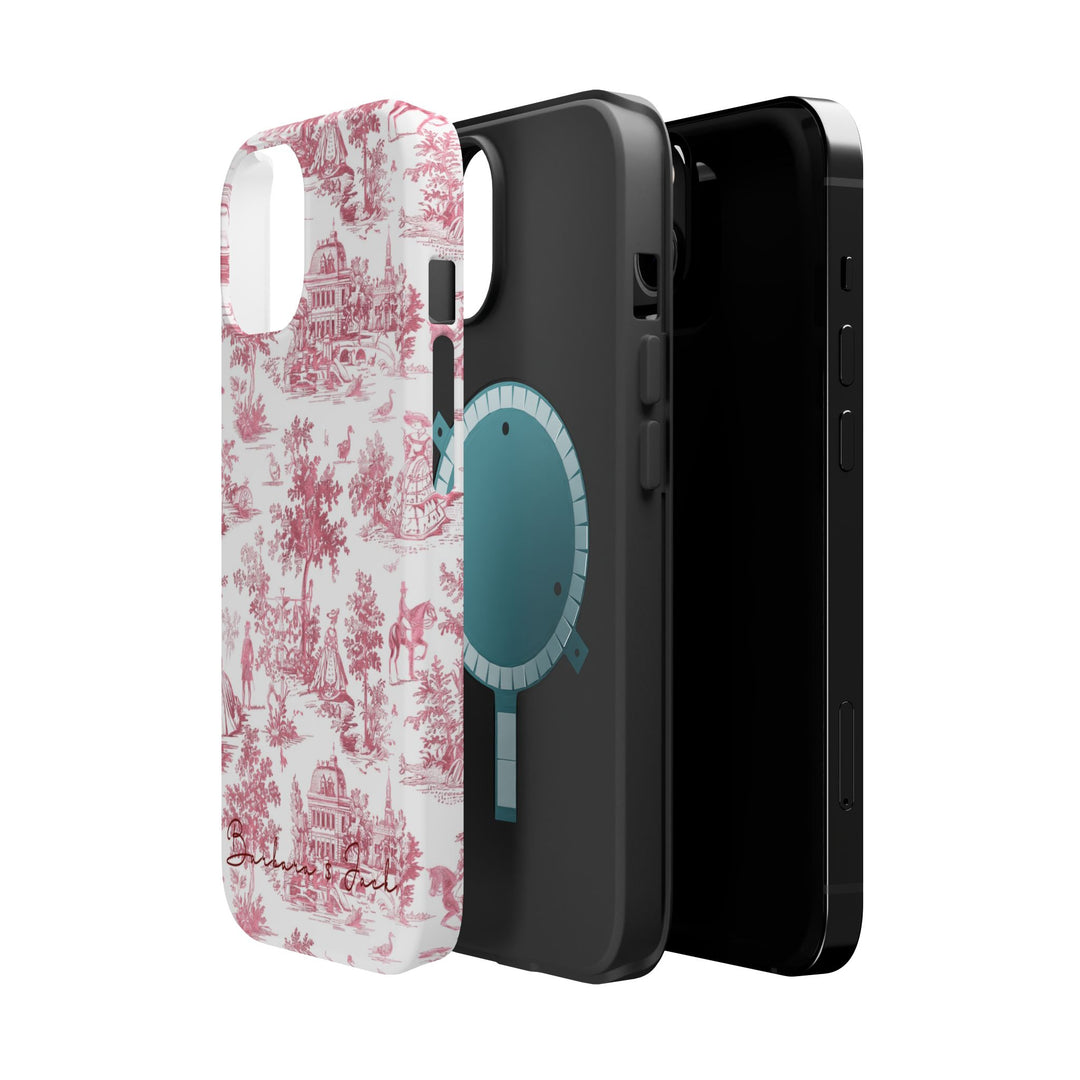 Magsafe French Toile Personalized Initial Custom Gift Cute Phone Cases for Iphone 16 Pro Max | iPhone 15, Pro Max Case, Iphone 14, 13, 12, 11, 10 - Studio40ParkLane
