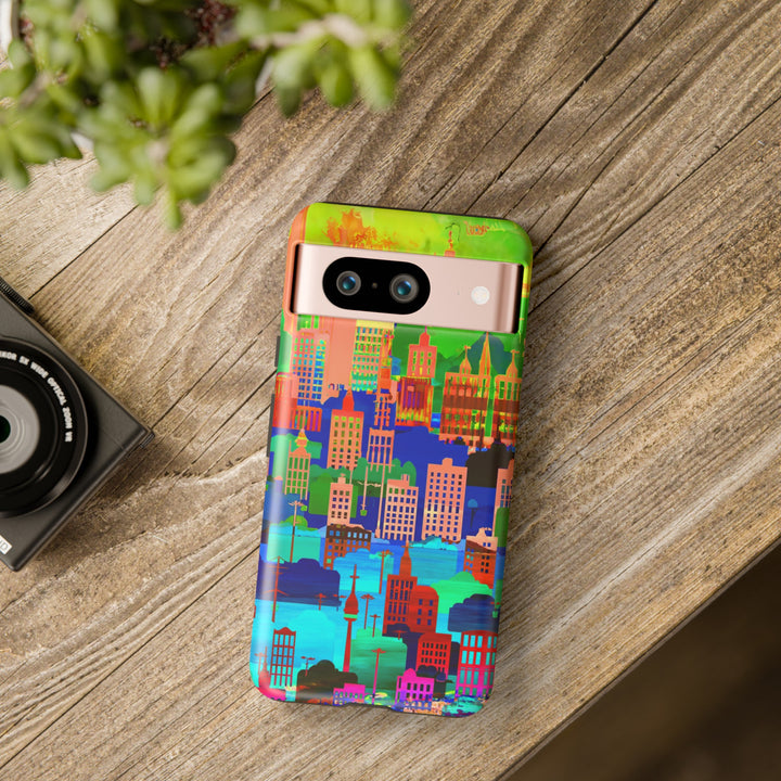 Cute Samsung Case | Cool Iphone Case | Summer City Skyline, Samsung S24, S23, S22, S21, IPhone 15 Case | Iphone 14 Case, Iphone 13 Case - Studio40ParkLane