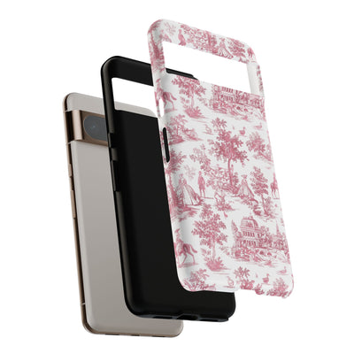 Premium Tough French Toile Gift for Her Cute Phone Cases for Samsung S25, S24, S23, S22, S21 Iphone, 16, 15, 14, 13, 12 Plus Max Pro Ultra - Studio40ParkLane