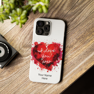 Slim Custom Personalized Valentine Love Gift for Her Cute Phone Cases for Iphone 16 Pro Max | iPhone 15 Case | iPhone 15 Pro Max Case, Iphone 14, 13, 12, 11, 10, 8, 7