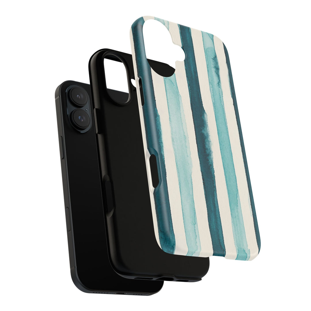 Tough Cute Green Stripes Phone Case, for IPhone 17 Pro Max | Iphone 17 Air, Iphone 16, IPhone 15, 14 13 12, Samsung Galaxy S26, S25, S24, S23