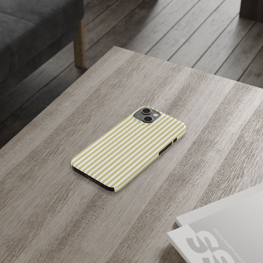 Slim Soft Yellow Striped Cute Phone Case for Iphone 16 - | iPhone 15 Pro Max Case | iPhone 14 Case Iphone 13 12 11 10 9 8 7 XS Gift for Her - Studio40ParkLane