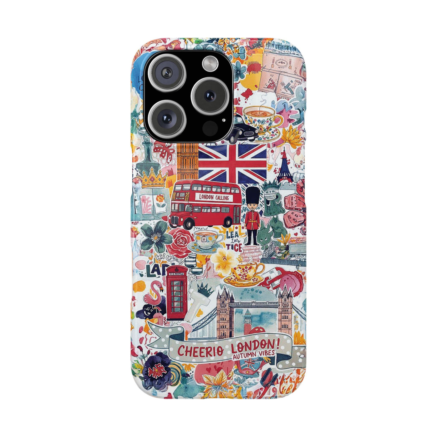 Slim London England Coquette Collage Cute Phone Case for Iphone 17 - | iPhone 16 Pro Max Case | iPhone 15 Case Iphone 14 13 12 11 10 9 8 7 - Studio40ParkLane
