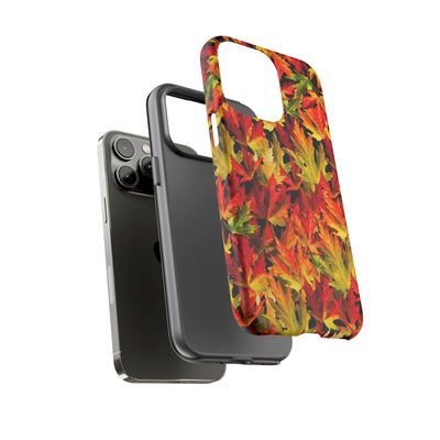 Fall Leaves Impact Resistant, Cute Phone Cases for Samsung S24, S23, S22, S21, IPhone 15 pro Iphone 14 pro Iphone 13 IPhone 12 Iphone 11