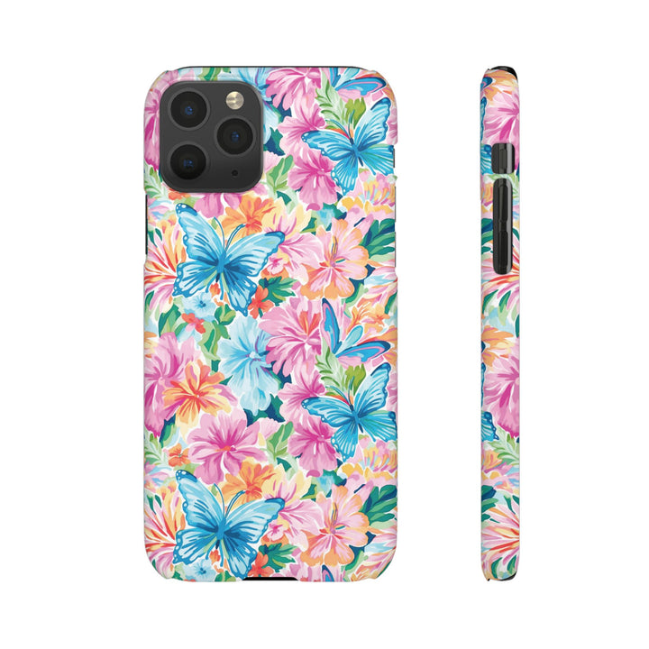 Sleek Snap Butterflies Flowers Cute Phone Case for iPhone 16 15 14 13 12 11 X Xs Max Xr Pro Plus Samsung Galaxy S24 S23 S22 S21 S20 Ultra