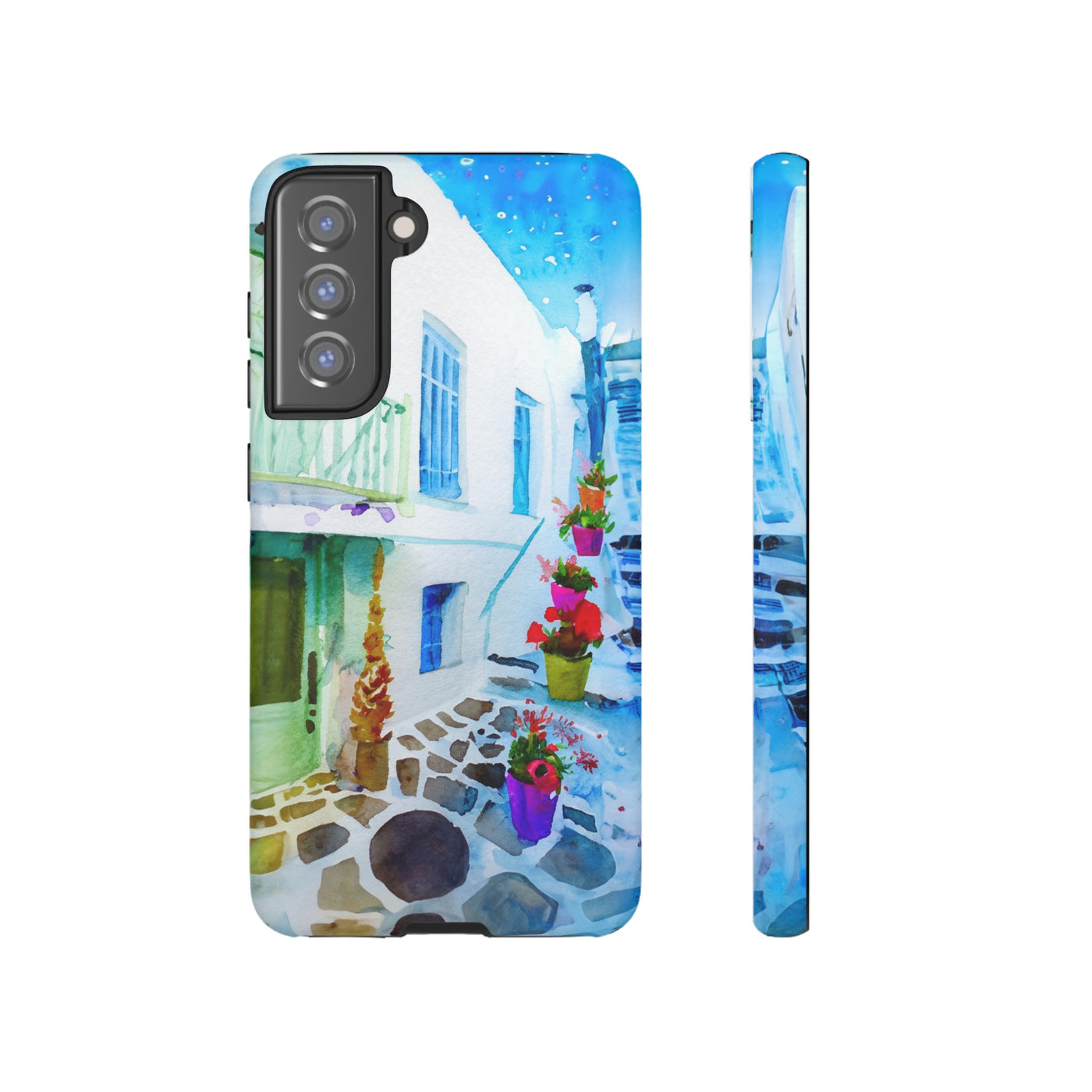 Impact Resistant, Greece House, Cute Phone Cases for Samsung S24, S23, S22, S21, IPhone 15 pro Iphone 14 pro Iphone 13 IPhone 12 Iphone 11