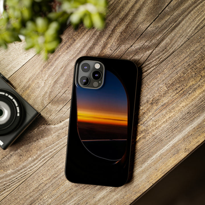 Slim Cute Phone Cases for Iphone - | iPhone 15 Case | iPhone 15 Pro Max Case, Iphone 14 Case, Iphone 14 Pro Max, Iphone 13, Airplane Window Sunset - Studio40ParkLane