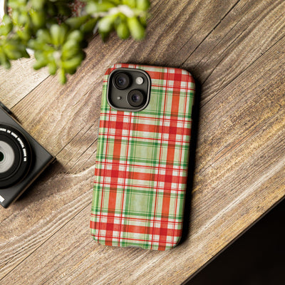 Aesthetic Tough Red Green Checkered Premium Phone Case - For iPhone 17 Pro Max iPhone 16 Pro iPhone 15 Iphone 14 Plus 13 Pro 12 11 10 XR XS - Studio40ParkLane