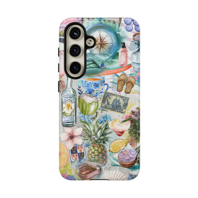 Impact Resistant, Travel Coquette Collage, Cute Phone Cases for Samsung S24, S23, S22, S21, IPhone 15 pro Iphone 14 pro Iphone 13 IPhone 12 Iphone 11