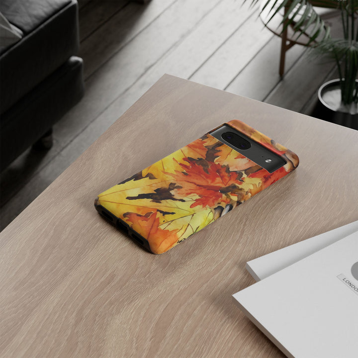 Impact Resistant, Fall Leaves, Cute Phone Cases for Samsung S24, S23, S22, S21, IPhone 15 pro Iphone 14 pro Iphone 13 IPhone 12 Iphone 11 - Studio40ParkLane